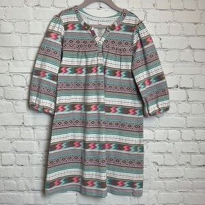 Tea Collection Catamarca Puff Sleeve Henley Dress